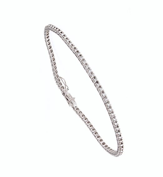 Bracelet Soprana TENNIS in White Gold Diamante 1.12 Ct TR25 1.12 G VS - TR25 1.12 G VS